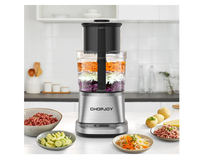 Prosesor makanan profesional 7-in-1, penggiling daging sayuran listrik kuat 800W, mangkuk 14 XL, mince dan slice
