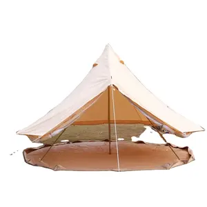 Modern Luxury Outdoor Cotton Canvas Teepee Pagoda Yurt Bell Tent for Family Camping Outdoor Modern Luxury Tent