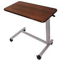 Mesa Auxiliar Médica Ajustable para Cama con Ruedas