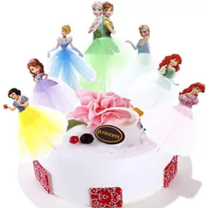 Lixsun Cartoon Prinzessin Cake Topper Kuchen Dekoration Karte Kuchen Cupcake Topper für Kinder