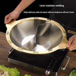 Ensemble de marmites à flamme nue pour cuisinière électrique commerciale en acier inoxydable épaissie - Product Image 1