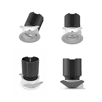 Spot LED encastré moderne réglable COB 7W anti-éblouissement, downlight de plafond 4000K CRI 90, spot orientable