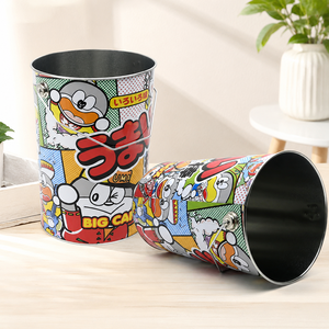 Cartoon Character Design Tinplate Cylinder Can Offset Printing Glossy Surface Food Grade Metal Container - Product Image 1