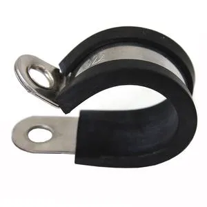 Abrazadera de sillín de metal con clip tipo U de acero con resorte recubierto de goma de plástico resistente de Venta caliente con agujeros dobles - Product Image 2