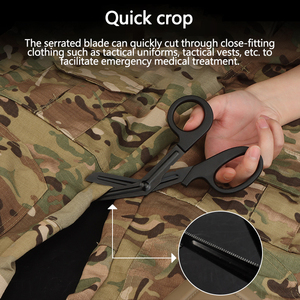 JinTeng Ciseaux Médicaux Tactiques Survie Sauvetage D'urgence Cisailles En Dent De Scie Camping En Plein Air Équipement De Survie 19cm - Product Image 5