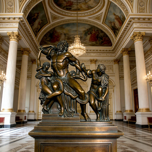 Bellissima Statua Decorativa da Giardino per Esterni, Grande Scultura in Metallo Personalizzata del Gruppo Laokong, Statua in Bronzo - Product Image 2