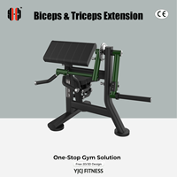 Machine Commerciale en Acier pour Biceps et Triceps, Leviers Doubles Indépendants, Grand Coussin de Bras, Supports Latéraux pour Poids, Sécurité, Salle de Sport YJCJ FITNESS