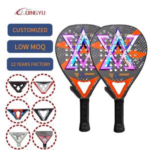 Raqueta de Pádel Profesional Qingyu Sport, Raqueta Personalizada de Alta Calidad Disponible en Fibra de Carbono 3K-18K, Raquetas de Pádel para Niños - Product Image 1