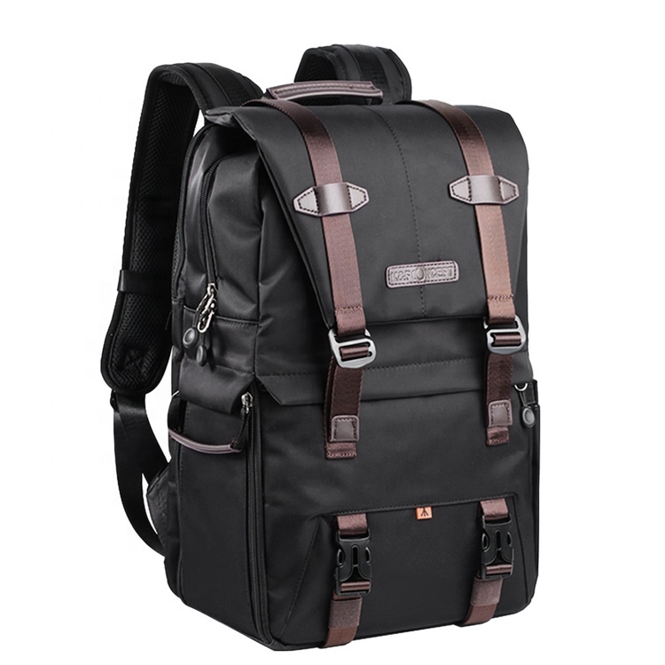 K & F Konzept fahion Chic schwarz Wasserdicht Nylon Fotografie kamera Reise Rucksack für Männer/Frauen damen