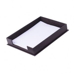 Ensemble de bureau en cuir 10 pièces avec porte-documents simple, organiseur de bureau, accessoires de bureau, ensemble de papeterie, bac à lettres - Product Image 3