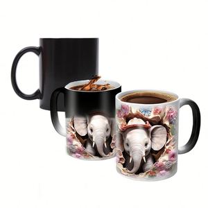 Temperature Activated Magic <b>Tumbler</b> Mug 11Oz Reusable <b>Ceramic</b> Cup for Custom Logo Printing - Product Image 1