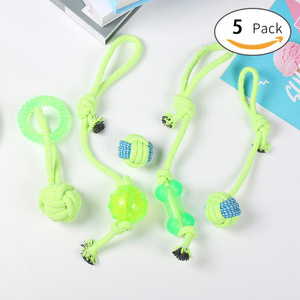 Juego de 14 Juguetes de Cuerda para Masticar para Perros Maiqi, Juguetes Educativos para Mascotas Pequeñas para Limpiar los Dientes - Product Image 3