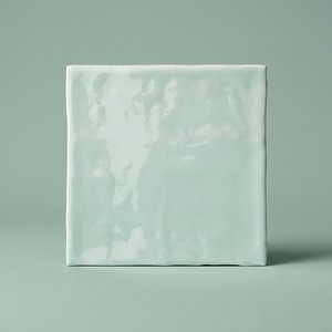 Piastrella Creta 13x13 cm Verde Salvia Lucida con Bordi Irregolari - Product Image 1