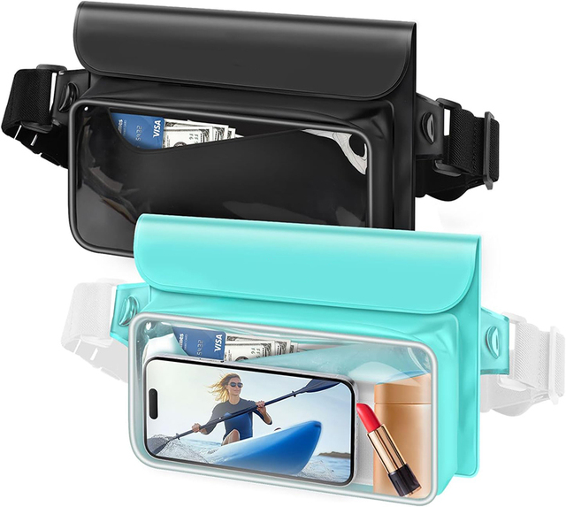 Fashionable Waterproof Zipper Closure Fanny Pack Dry Bag Floating Phone Waist Pouch for Beach Kayaking Swimming