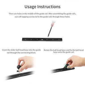 VINmounts Modular Rail Mount System – DIY Nylon L <b>Track</b>, Multi-Surface Install, Fits 1” & 1.5” <b>Ball</b> Mount Rails - Product Image 3