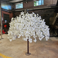 Arbre artificiel de cerisier Sakura blanc et rose de 1,5 m, idéal pour l'intérieur et l'extérieur, parfait pour les mariages, les remises de diplômes et les événements de Pâques - Vente chaude