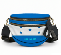 Sac à bandoulière léger pour femme avec fermeture éclair, motif drapeau du Honduras, idéal pour les loisirs patriotiques