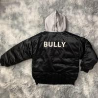 DENIMGUYS Veste bouffante réversible personnalisée Hiphop Streetwear manteau en duvet épaissi hommes Vintage délavé doudoune