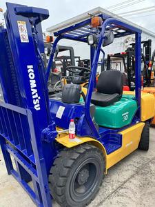 <b>Used</b> Komatsu FD30 3-Ton Diesel Forklift 4WD Solid Tire Rough Terrain Two Stage Mast 48KW Engine 1220x125x50 Fork Dimensions - Product Image 3