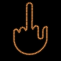 Feux avant LED amusants et originaux TCYATO en forme de doigt d'honneur pour voitures avec télécommande, ampoules LED 12V pour voitures, feux indicateurs