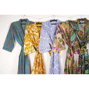 Camisón Premium Hecho a Mano 100% Algodón con Estampado Floral y Cuello en V con Cordón Ajustable para Mujer, Estilo Indio, Ropa de Playa, Ropa de Estar por Casa, Verano, Primavera - Product Image 3