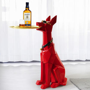 Sala de estar Sofá Aterrizaje Regalo móvil Nuevo hogar <span class=keywords><strong>Doberman</strong></span> grande Perro rico Decoración - Product Image 5