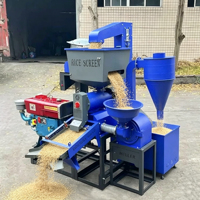 Nouvelle machine à riz combinée 5-en-1 2026 avec élévateur d'alimentation automatique, décortiqueuse de paddy et broyeur de son fin pour la ferme