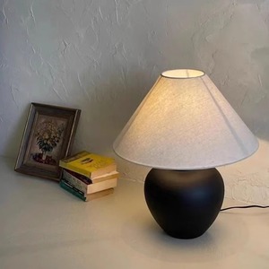 โคมไฟเซรามิก Zen รุ่น E27 LED 220V แสงวอร์มไลท์ ถนอมสายตา โคมไฟตั้งโต๊ะตกแต่ง สไตล์จีนใหม่ วาบิซาบิ โคมไฟวินเทจ - Product Image 1