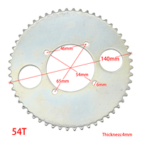 38 54 64 74 dents 38T 54T 64T 74 T T8F 26MM 39MM 35MM pignon arrière Mini Moto ATV Quad Dirt Pit Pocket Bike Cross 47cc 49cc pièces