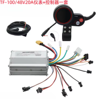 Kit de Contrôleur pour Trottinette Électrique 48V 20Ah avec Affichage TF-100 6 Broches, Carte Mère et Accessoires de Câblage Principal
