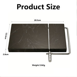 Ustensile <span class=keywords><strong>de</strong></span> cuisine : Planche à fromage en marbre, trancheuse à fromage en acier inoxydable avec fil <span class=keywords><strong>de</strong></span> coupe-fromage - Product Image 2