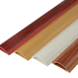 Self-adhesive PVC arc semicircle trunking,wood grain,invisible,resistance trampling trunking