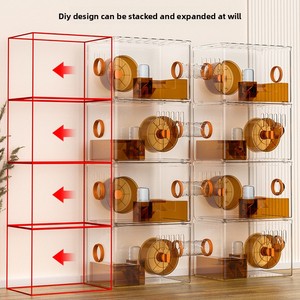 Cage Améliorée de Luxe en Plastique pour Hamster et Lapin – Ajustable, Durable, Amovible et Respirante – Espace Extra-Large – Style Minimaliste - Product Image 2