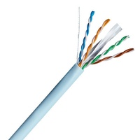 Kabel CAT6 UTP yang Dapat Disesuaikan 23AWG Konduktor Padat 8 Konduktor OEM 305m 1000ft Kotak dengan Lan Pusat Data Berkepadatan Tinggi