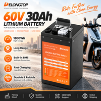 Batterie lithium-ion 60V 30Ah pour moto électrique, scooter électrique, vélo électrique, véhicule à deux roues, batterie rechargeable avec BMS