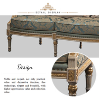 Canapé 3 places en bois Yips LD-1708-1614, style vintage, design moderne du milieu du siècle, peint à la main, sculpture classique en résine, mobilier de maison