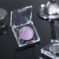 Palette de fards à paupières personnalisée, marque privée, maquillage illuminateur, sans cruauté, végétalien, fards à paupières pressés métalliques et pailletés