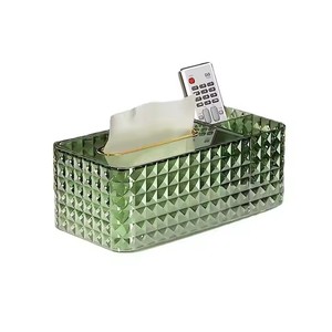 Mặt khăn giấy mô hộp chủ Tissue Box bìa với Organizer cho phòng khách Vanity nhà vệ sinh văn phòng - Product Image 2