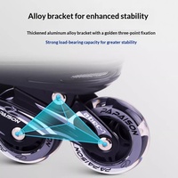 Patins à roulettes ajustables pour enfants et adultes, patins à roulettes pour débutants avec roues lumineuses, embout double couche, logo personnalisé
