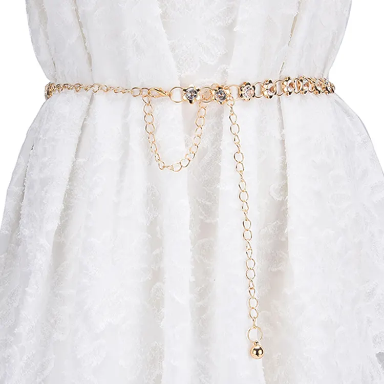 새로운 혁신적인 제품 철 허리띠 경량 여성의 원피스 파티 장식 벨트 다이아몬드