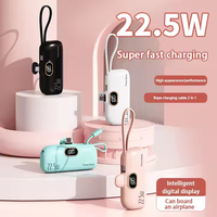 Nouveau Chargeur Portable Mini Capsule 5000 mAh 2025, Banque d'Énergie Porte-Clés avec Fonction de Charge pour Téléphone et Autres Appareils, Batterie Li-Polymère
