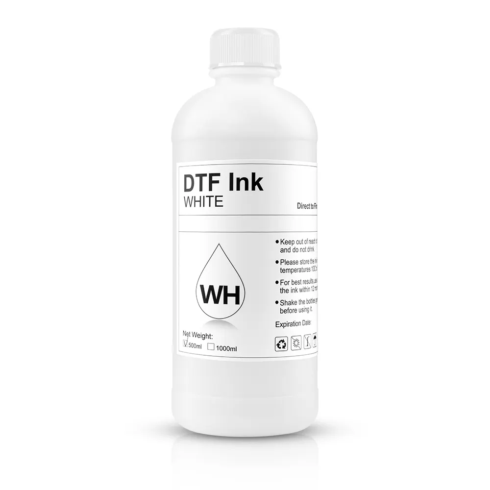 Supercolor DTF Film Transfer White Textile Printing DTF Pet White Textile PET Ink Printer Ink Powder Pet For Epson 1390 500ML