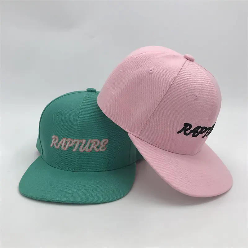 Grosir topi Hip Hop dengan Logo bordir kustom, topi Snap back mode dengan Logo kustom kualitas tinggi