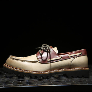 Chaussures bateau classiques intemporelles pour hommes en cuir de vachette pleine fleur, mocassins décontractés durables en cuir véritable de qualité supérieure et confortables - Product Image 4
