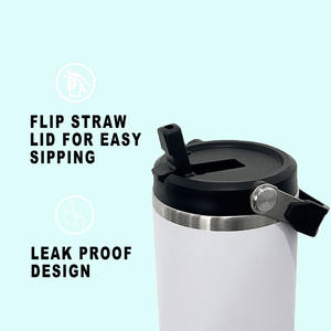 Topnovo Nouveau Produit 2025 Bouteille d'eau sport en acier inoxydable Ice 2.0 avec paille rabattable, poignée et couvercle à torsion - Product Image 5