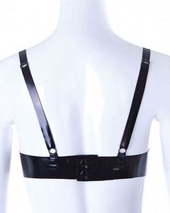 Reggiseno in lattice gomma moda donna Catsuit 1/4 nero - Product Image 3