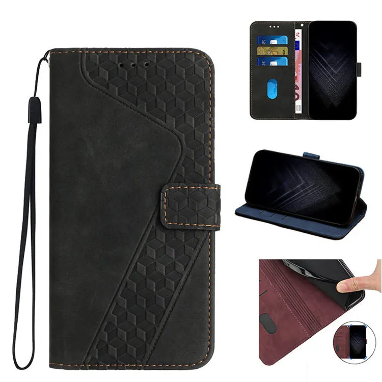 Luxury TPU+PU Flip Wallet Phone Case Fashion Designer Phone Cover For Xiaomi Poco F3 X3 NFC Mi 11T Pro 12 10T Redmi A1 10A 9T 9