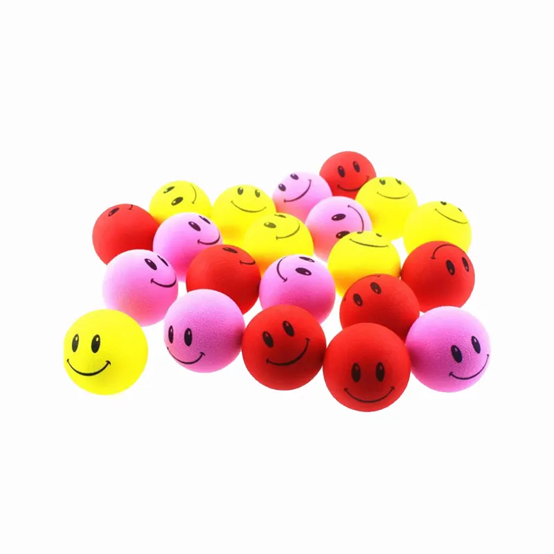 Eva Foam Groothandel Custom Kids Stress Ballen Populaire Zachte Rubber Smiley Stressbal