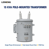 Transformateur monophasé monté sur poteau LEINENG 5kVA 10kVA 16kVA 20kVA 30kVA 40kVA entièrement étanche Dh15 3Kva-160Kva