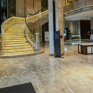 Carreaux de sol en dalle de marbre or Picasso italien de luxe poli pour comptoir de cuisine salle de bain fond mur Villa escalier - Product Image 4
